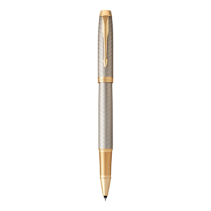 Penna roller Parker IM punta F inchiostro Nero Premium Warm Silver GT - 1931686
