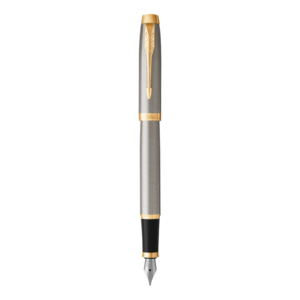 Penna stilografica Parker IM punta M inchiostro Blu Brushed Metal GT - 1931656