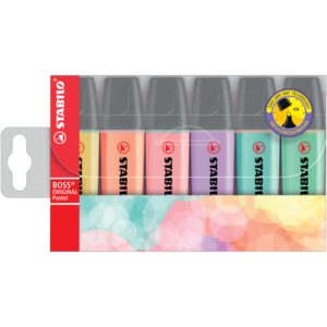 Evidenziatori Stabilo Boss Original - Astuccio in plastica Assortito pastel (conf.6)