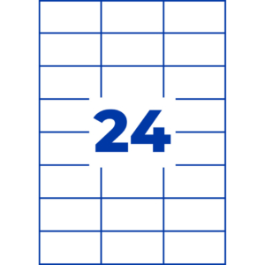 Etichette in poliestere Avery - laser - Bianco - 70x37 mm - 24 etichette per foglio - L4718-20 (conf.20 fogli)