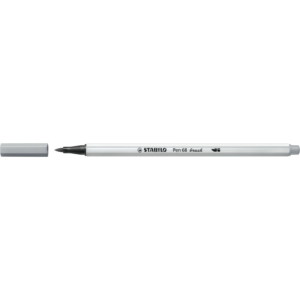 Pennarello Stabilo Pen 68 brush - punta a pennello - M 1 mm Grigio freddo medio - 568/95