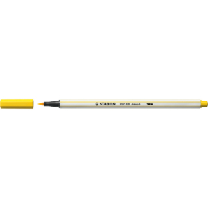 Pennarello Stabilo Pen 68 brush - punta a pennello - M 1 mm Giallo 568/44