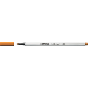 Pennarello Stabilo Pen 68 brush - punta a pennello - M 1 mm ocra scuro 568/89