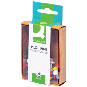 Push pins assortite per bacheca Q-Connect - Opaco (conf.25)