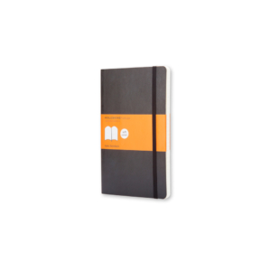 Taccuino a righe large 13x21 cm copertina morbida Moleskine Nero - 192 pagine - QP616