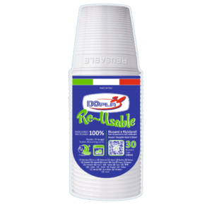 Bicchieri Bianchi in polistirene Dopla 230 ml (conf.30)