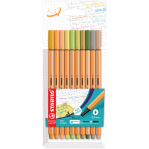 Fineliner Stabilo Point 88® 0,4 mm - Colori caldi Assortiti 8810-22 (conf.10)