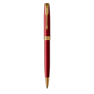 Penna a sfera Parker Sonnet Red Lacquer GT punta M inchiostro Nero Red GT 1931476