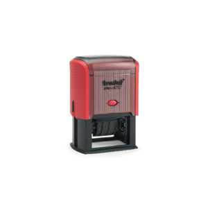 Datario con testo personalizzato Trodat Printy 4727 dimensione max pers.ne 60x40 mm - fino a 3+3 righe - rosso - 182299