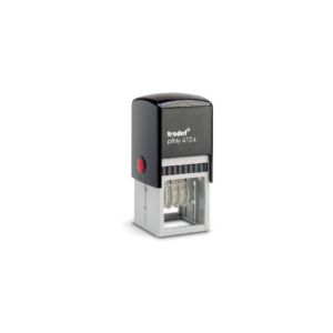 Datario con testo personalizzato Trodat Printy 4724 dimensione max pers.ne 40x40 mm - fino a 3+3 righe - rosso - 182290