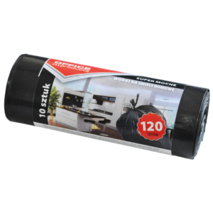 Sacchi dell'immondizia super strong - Office Products Nero - 120 litri - 66x109 cm - 22022232-05 (5 rotoli da 10 sacchi cad.)