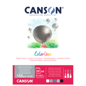 Album da disegno Canson Colorline® A4 150g/m² 25 fogli - Colori Assortiti Aria - Liscio/Ruvido - C31074P004