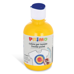 Colore acrilico per tessuto Primo in bottiglia PET con tappo dosatore 300 ml - 201 giallo primario - 411TX300201