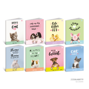 Maxi quaderni Blasetti Cuccioli formato A4 carta 100g/m² - 18+1 fogli - rigatura A - 8616 (conf.10)