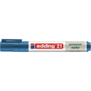 Pennarello indelebile Edding 21 EcoLine punta tonda - tratto 1,5-3 mm blu - 4-21003