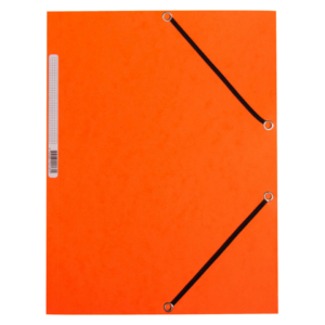 Cartellina con elastico Q-Connect Arancio 24,3x32 cm cartoncino manilla 375g/m²