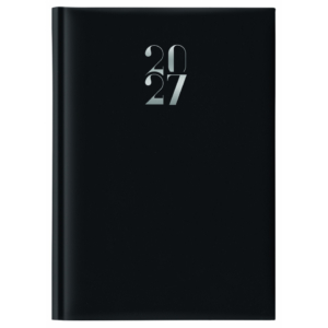 Agenda 2027 giornaliera gommato s/d abbinati 14,3x20,5 cm Nero 27-250FT-C01