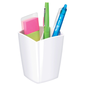 Portapenne CepPro Gloss CEP in polistirolo con 2 scomparti Bianco 1005300021