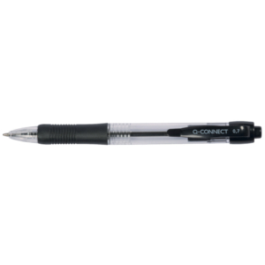 Penne a sfera a pulsante Q-Connect - M - Nero - 0,7 mm (conf.10)