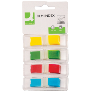 Segnapagina Q-Connect neon 12x43 mm Assortito - KF03631 (blister 4 blocchetti da 35)