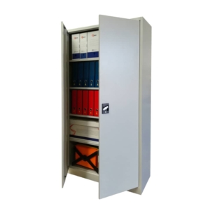 Armadio in metallo KUBO Bertesi Grigio ripiani Grigio - Bianco - 200x100x45cm