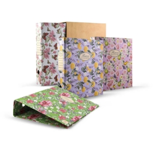 Registratore a 2 anelli con custodia PIGNA Nature Flowers con Dorso da 8 cm 28,5x35 cm Assortito