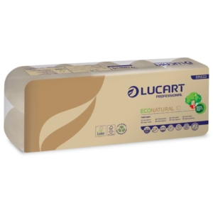 Carta igienica 2 veli Econatural 10 Lucart Avana - 180 strappi - 811822B (conf.10)