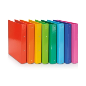 Raccoglitore ad anelli Iris Euro-Cart - in carta plastificata - Dorso 4 cm - 22x30 cm - Azzurro