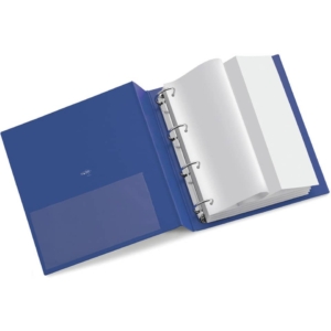 Raccoglitore personalizzabile Sei Rota Stelvio A4 - 4 anelli Q 65 mm - Dorso 9 cm Blu