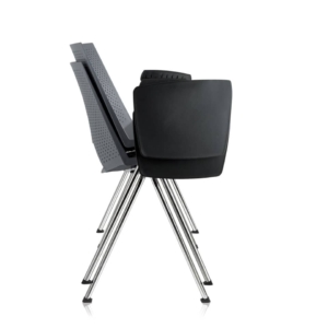 Sedia visitatore a 4 gambe Unisit Strike con tavoletta - PPL Nero SKT/NE