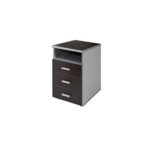Cassettiera 3 cassetti + vano Unisit Spirit 44x52x72 cm wengé