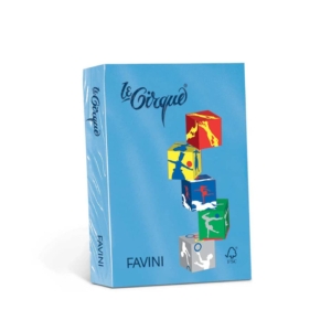 Carta colorata Favini Le Cirque A3 80g/m² colori forti Azzurro Reale 204 - A71G353 (risma da 500 fogli)