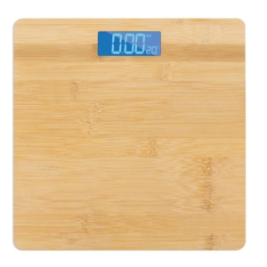 Bilancia pesapersone in bambù con display digitale. Max 180kg 28x28x3 cm 7202200