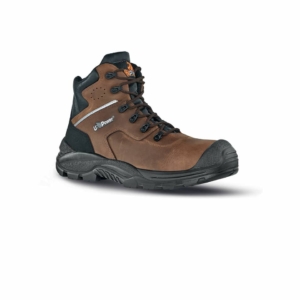 Scarpe antinfortunistiche in pelle pull-up idrorepellente Greenland S3 SRC Nero-Marrone U-Power N° 40