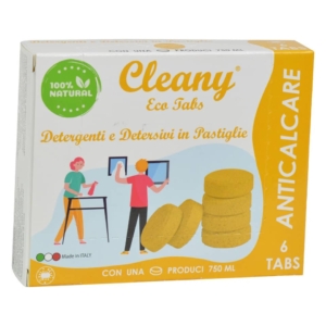 Anticalcare igienizzante in pastiglie CLEANY Eco tabs muschio Giallo - CLT300 (conf.6)
