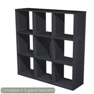Libreria componibile Maxicolor 9 caselle 104x29,2xh.103,9 cm Artexport Nero 9MaxC/8