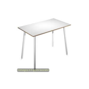 Tavolo alto Skinny Metal 120x80xh.105 cm con gambe metalliche Bianche Artexport piano Bianco - 6404-DJC-3C-AN
