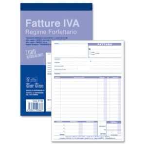 Blocco fatture per registro forfettario 14x21 cm - 50x2 copie autoricalcanti Z10584Z118534