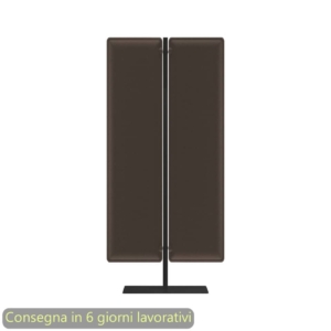 Piantana mobile in metallo Nero con 2 pannelli fonoassorbenti Antracite Moody Artexport 83,8xh.160 cm BSJ14-IR+BSAM-AQ