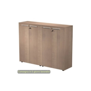 Coppia armadi medi con ante melaminico 162,8x43xh.119,8 cm Flora Artexport Noce arabis - 935C-69x2/K