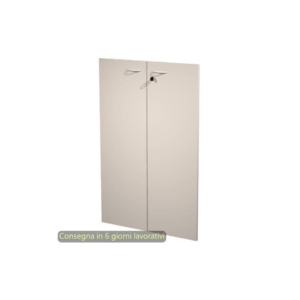 Coppia ante con serratura in melaminico per mobile medio Presto 80x115 cm Artexport Beige - 60069M/Q
