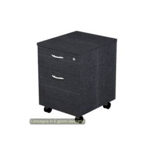 Cassettiera 1 cassetto+ 1 classificatore 41,8x52xh.59,5 cm con ruote montata Presto Artexport Nero - 60020/8
