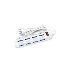 Multipresa con interruttore 16A - cavo 1,5 m - Bianco Aigostar a 12 vie (P40 e P17/11) - 218324