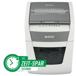 Distruggidocumenti automatico Leitz IQ P4 AutoFeed 50 fogli Small Office - 20 litri - Bianco - 80350000