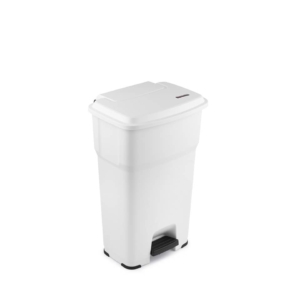 Cestino gettacarte Rotho Hera 60 litri con pedale e coperchio Bianco - F800060