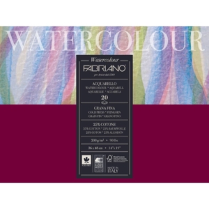 Blocco collato Fabriano Watercolour grana fine 20 fogli 36x48 cm - 200g/m² - 72613648