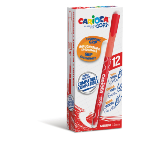 Penne cancellabili Carioca OOPS con inchiostro termosensibile M 0,7 mm - Rosso - 43039/03 (conf.12)