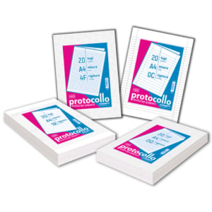 Fogli protocollo A4 Blasetti - 20 fogli - 60g/m² - 0A 6499